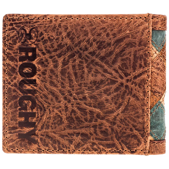HOOEY ROUGHY OSTRICH PRINT BIFOLD - ACCESSORIES WALLET  - RBF009-BRTQ