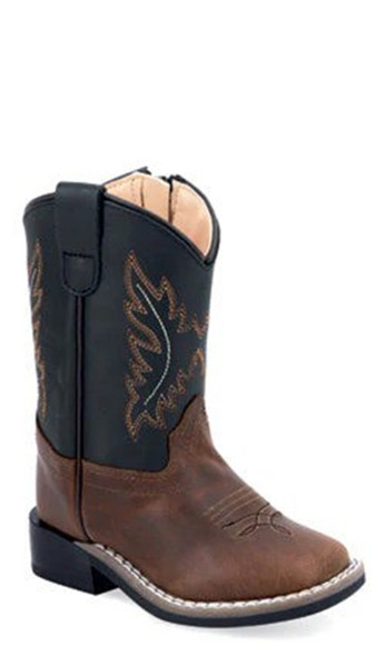 OLD WEST NAVY LEATHER  SQ TOE TODDLER - BOOT KIDS BOYS - BSI1990