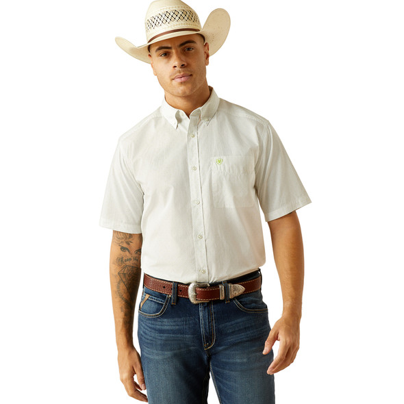 ARIAT CLAY CLASSIC FIT WHITE PRINT - MENS SHIRT  - 10059011
