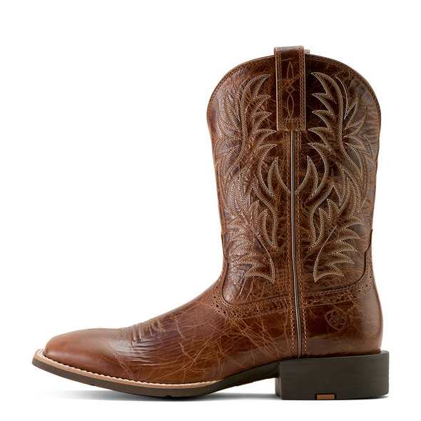 ARIAT SPORT WIDE SQUARE TOE DARK TAN - BOOT MENS WESTERN - 10063836