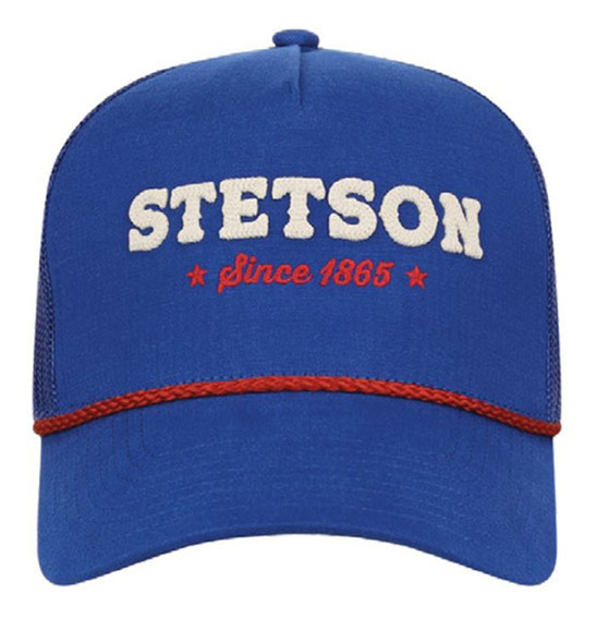 STETSON SINCE 1865 CHAIN STITCH BLUE - HATS CAP  - 11-077-0102-0079BU