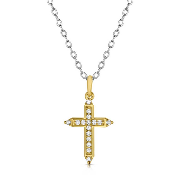 MONTANA SILVERSMITHS DORADO CROSS ZIRCONIA CRYSTALS - ACCESSORIES JEWELRY NECKLACE - NC6318