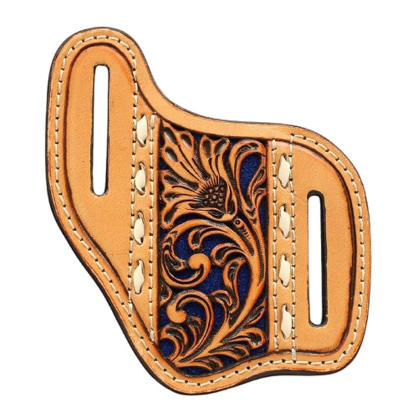 NOCONA NATURAL BLUE FLORAL TOOLED - ACC KNIVE SHEATH  - 1805227