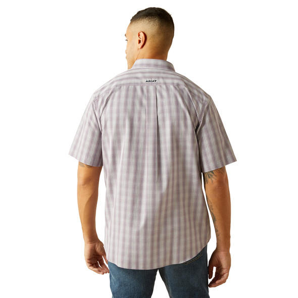 ARIAT ROY GREY PURPLE PLAID - MENS SHIRT  - 10059005