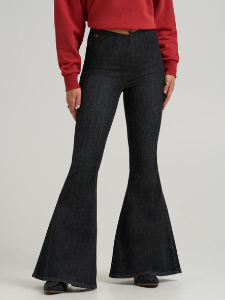 WRANGLER LAINEY WILSON PULL ON BLACK - LADIES JEANS  - 112370416