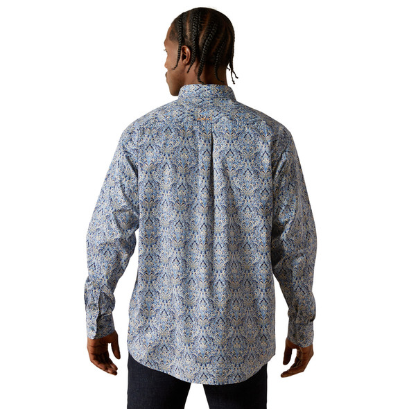 ARIAT STONEY CLASSIF FIT BLUE PRINT - MENS SHIRT  - 10062237