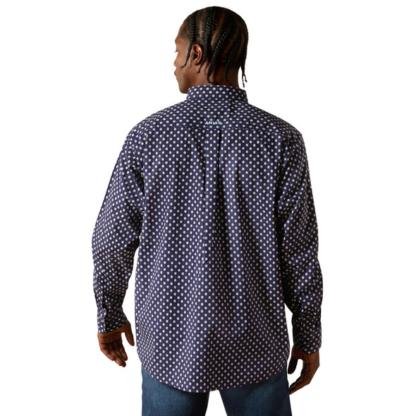 ARIAT STONE CLASSIC DARK BLUE PRINT - MENS SHIRT  - 10062241