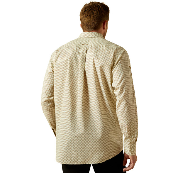 ARIAT TEAM PIERCE CLASSIC FIT CREAM - MENS SHIRT  - 10062251