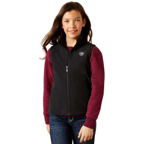 ARIAT BLACK LOGO SOFTSHELL VEST - KIDS GIRLS OTHER - 10062866