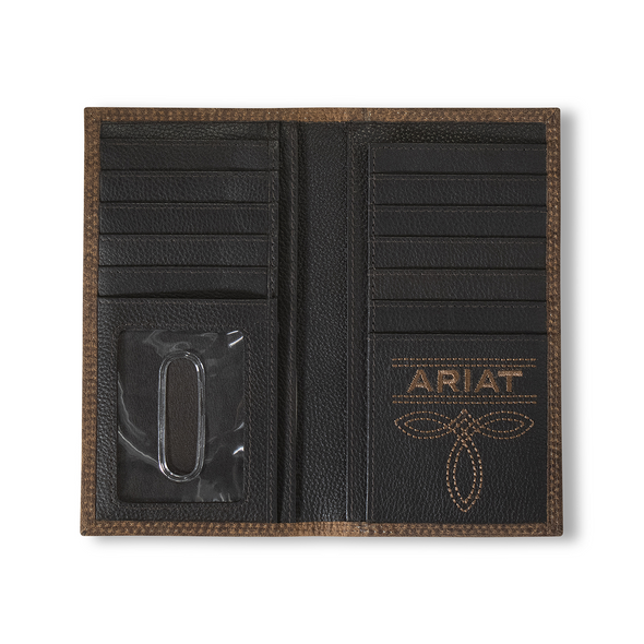 ARIAT BULL HIDE EMBROIDERED BROWN - ACCESSORIES WALLET  - A3555902