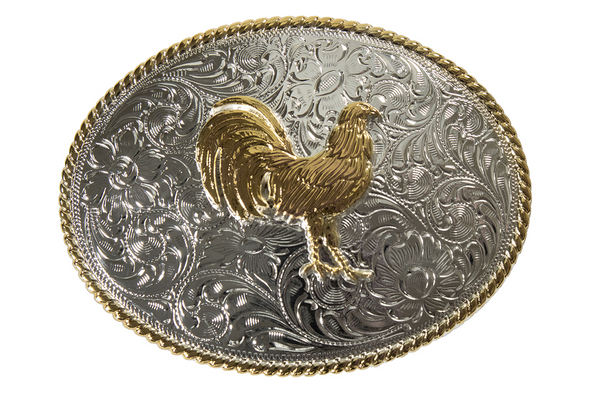 NOCONA OVAL STANDING ROOSTER - ACC BUCKLE  - 37958
