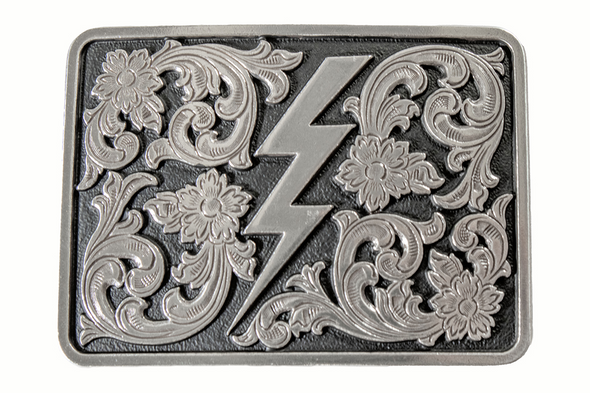 NOCONA RECTANGLE LIGHTNING BOLT - ACC BUCKLE  - 37950