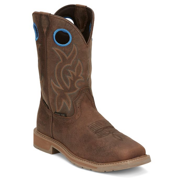 JUSTIN  WALNUT BROWN WATER BUFFALO - BOOT MENS WORK - SE3115