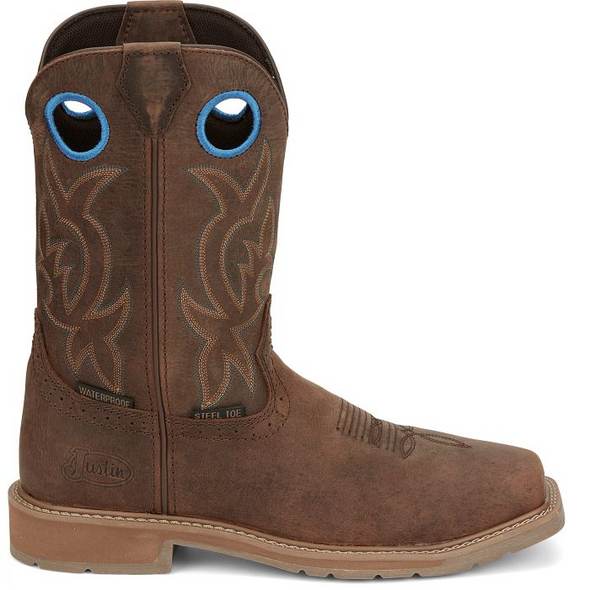 JUSTIN  WALNUT BROWN WATER BUFFALO - BOOT MENS WORK - SE3115