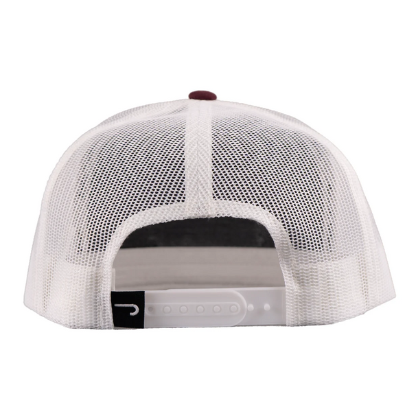 LAZY J RANCH WEAR MAROON & WHITE PRICKLY PEAR - HATS CAP  - MARWHT4-PP