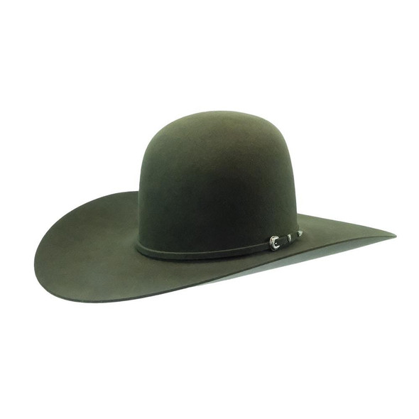 RODEO KING OPEN CROWN 4 1/2" BRIM - HAT FELTS  - OC 7X MOSS GREEN FELT