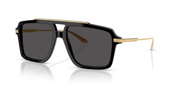 DOLCE & GABBANA BLACK WITH DARK GREY - SUNGLASS DOLCE & GABBANA  - 4477501/87