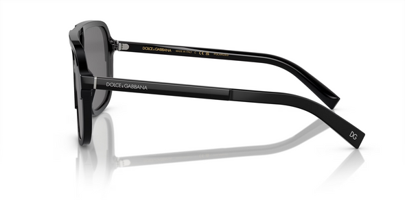 DOLCE & GABBANA SQUARE BLACK DARK GREY - SUNGLASS DOLCE & GABBANA  - 4354193481