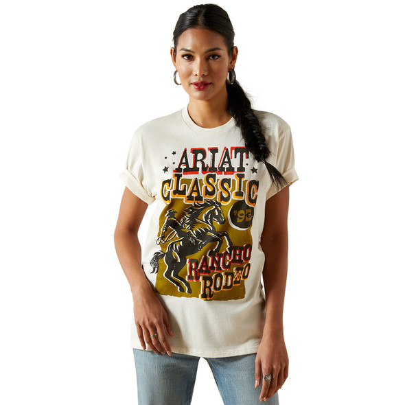 ARIAT NATURAL CLASSIC RODEO PRINT - LADIES TEE  - 10062433