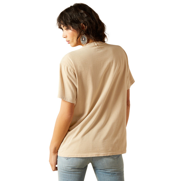 ARIAT RIDE ON OYSTER GREY MINERAL - LADIES TEE  - 10062916