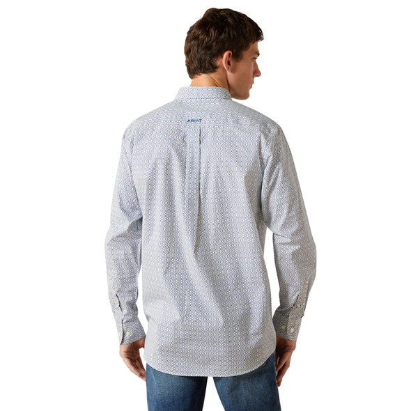 ARIAT SANTOS FITTED CREAM PRINT - MENS SHIRT  - 10062245