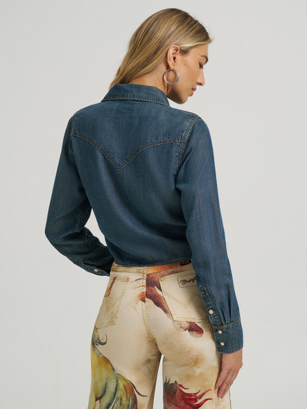 WRANGLER LAINEY WILSON TIE FRONT JEAN - LADIES SHIRT  - 112370400