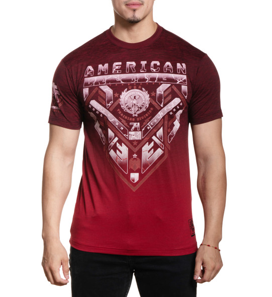 AMERICAN FIGHTER BRINKLEY RED PRINT - MENS TEE  - FM15980