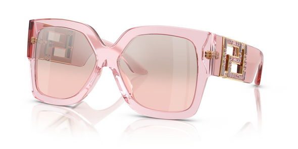 VERSACE GRECA TRANSPARENT PINK MIRROR - SUNGLASS VERSACE  - 440254727E