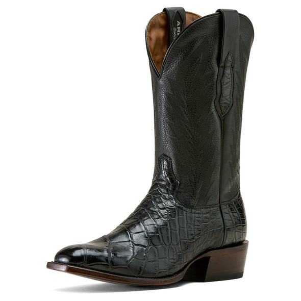 ARIAT WILLIE BLACK GATOR FRENCH TOE - BOOT MENS WESTERN - 10072356