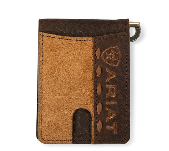 ARIAT MONEY CLIP ROUGH OUT CROCO TAN - ACCESSORIES WALLET  - A3561108