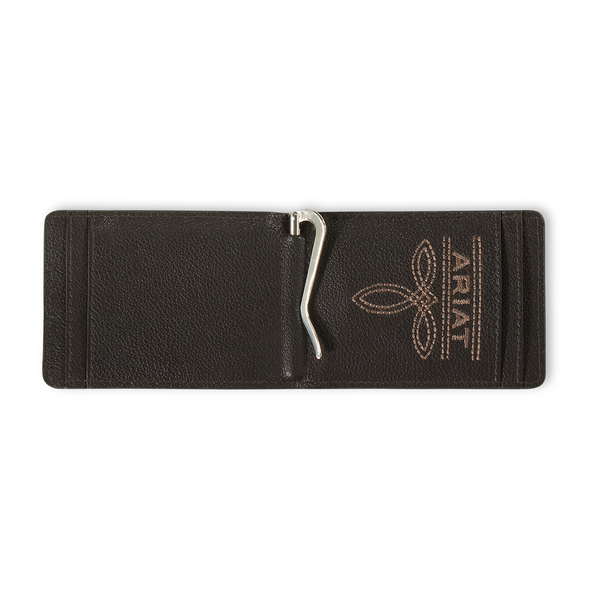 ARIAT MONEY CLIP ROUGH OUT CROCO TAN - ACCESSORIES WALLET  - A3561108