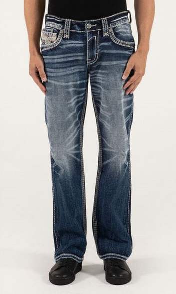 ROCK REVIVAL ZAID BOOTCUT - MENS JEANS  - RP3797B203R