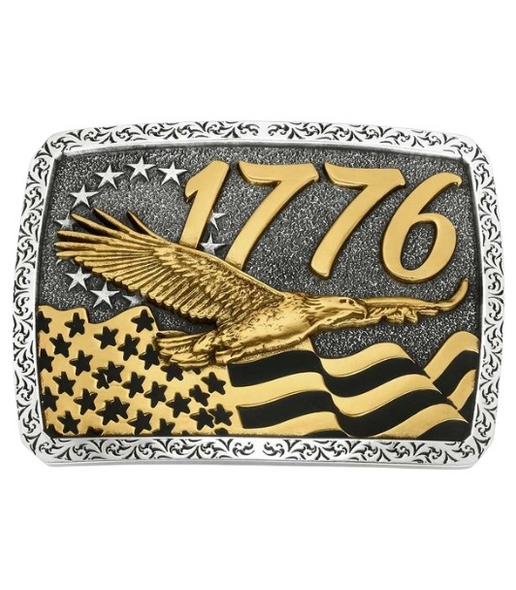 ATTITUDE BY MONTANA SILVERSMITHS INDEPENDENT SINCE 1776 - ACC BUCKLE  - A1062P