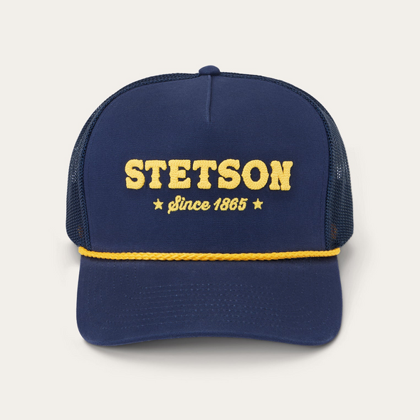 STETSON YELLOW CHAIN STITCH NAVY - HATS CAP  - 11-077-0102-0080BU