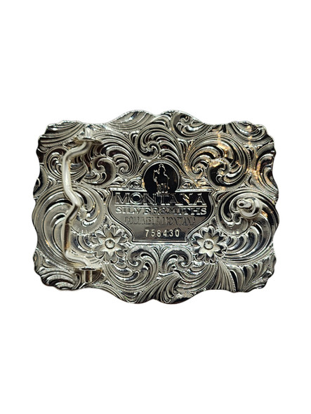MONTANA SILVERSMITHS TWO TONE MED PRAYING COWBOY - ACC BUCKLE  - 35410YG-917M