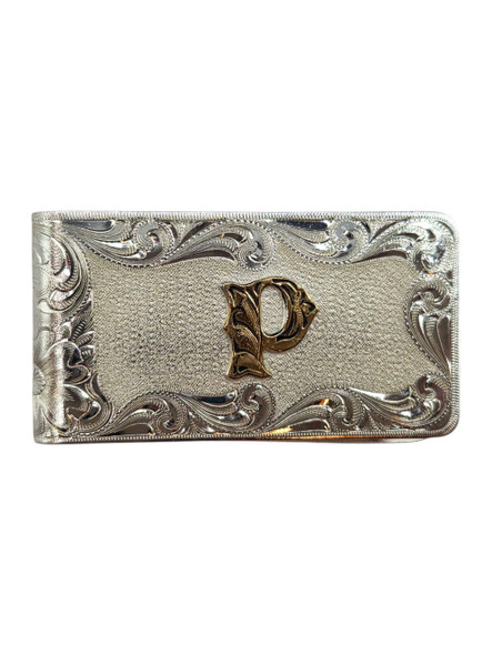 MONTANA SILVERSMITHS MONEY CLIP ENGRAVED LETTER P - ACCESSORIES OTHER  - MCL4-B2P