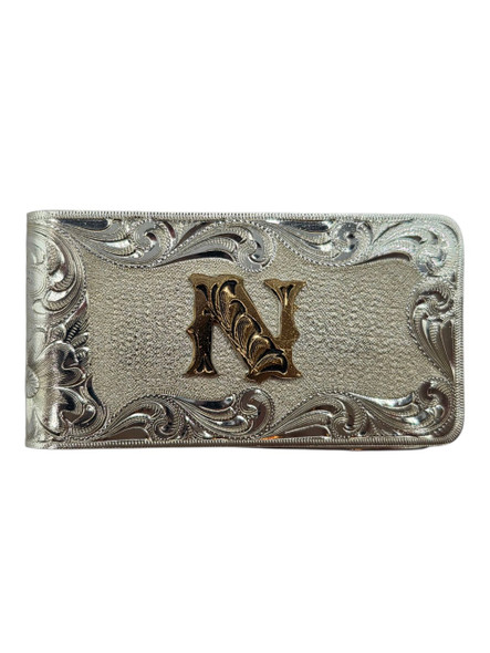 MONTANA SILVERSMITHS MONEY CLIP ENGRAVED LETTER N - ACCESSORIES OTHER  - MCL4-B2N