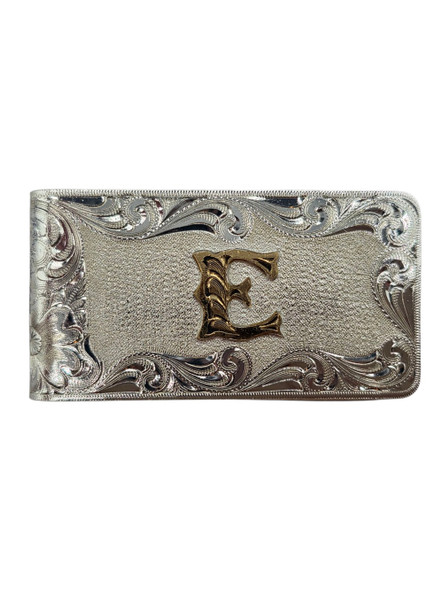 MONTANA SILVERSMITHS MONEY CLIP ENGRAVED LETTER E - ACCESSORIES OTHER  - MCL4-B2E