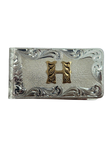 MONTANA SILVERSMITHS MONEY CLIP ENGRAVED LETTER H - ACCESSORIES OTHER  - MCL4-B2H