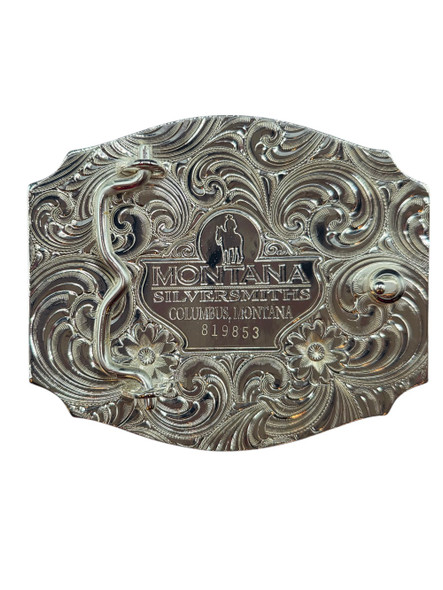 MONTANA SILVERSMITHS MED CHRISTIAN COWBOY 2 TONE - ACC BUCKLE  - 55710-731M