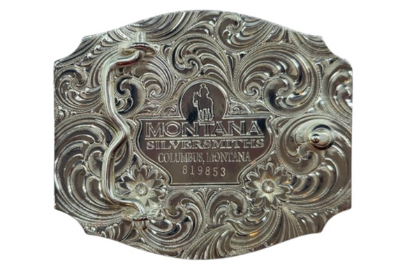 MONTANA SILVERSMITHS MED CHRISTIAN COWBOY 2 TONE - ACC BUCKLE  - 55710-731M