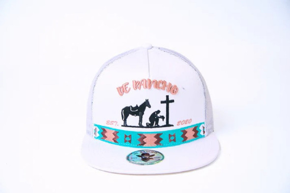 DE RANCHO ORACION WHITE - HATS CAP  - ORACION WHITE