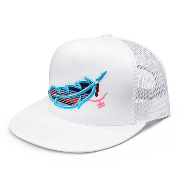 THE RANCHER BRAND FEATHER OUTLAW WHITE SKY BLUE - HATS CAP  - FEATHER OUTLAW WHT SKY BLUE