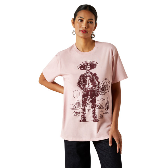 ARIAT MARIACHI DUSTY PINK TEE - LADIES SHIRT  - 10062350