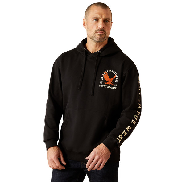 ARIAT EAGLE LARGE BLACK HOODIE - MENS HOODIE  - 10062492