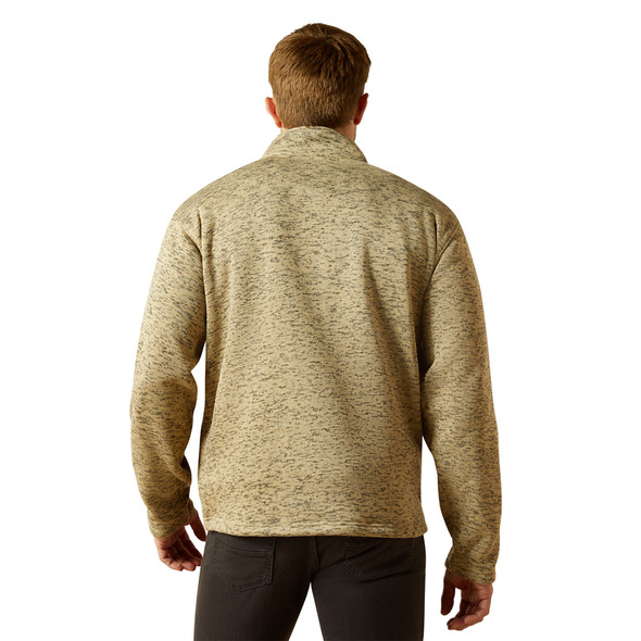 ARIAT CALDWELL 1/4BUTTON LIGHT BROWN - MEN SWEATER  - 10062482
