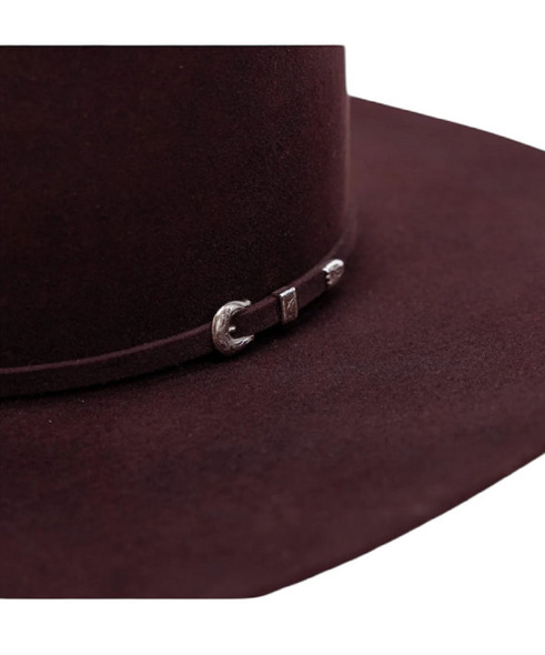 RODEO KING OPEN CROWN BLACKCHERRY 10X - HAT FELTS  - OPEN CROWN BLACKCHERRY 10X