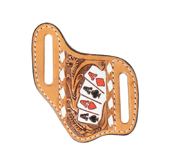3-D BELT ACES CARDS TAN SHEATH - ACC KNIVE SHEATH  - D8402048