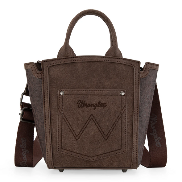 WRANGLER AZTEC EMBROIDERE FLORAL COFFEE - LADIES PURSES  - WG211-8014CF