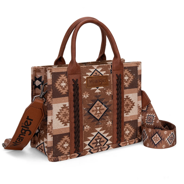 WRANGLER AZTEC PATTERN BROWN PRINT - LADIES PURSES  - WG2209-8120SBR